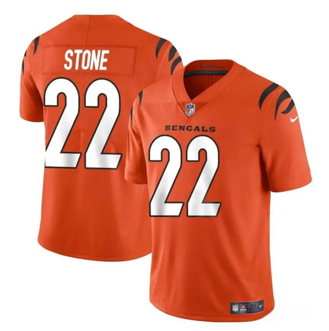 Men's Cincinnati Bengals #22 Geno Stone Orange Vapor Untouchable Limited Stitched Jersey